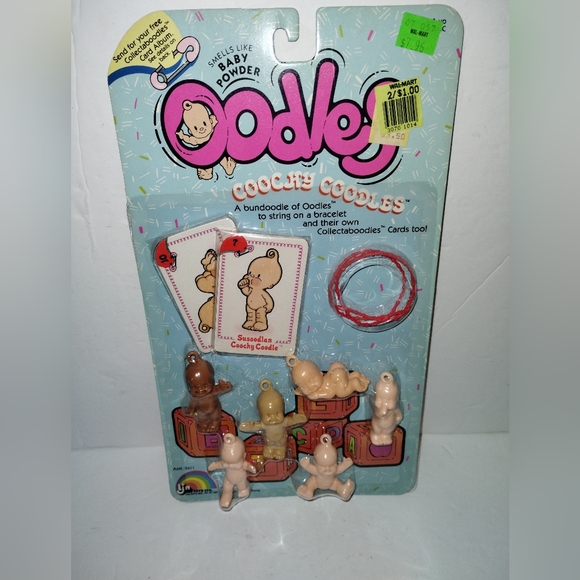 Vintage LJN Oodles Dolls 7 - 12 Coochy Coodles Figures w/Cards & Bracelet NIP - Picture 2 of 8